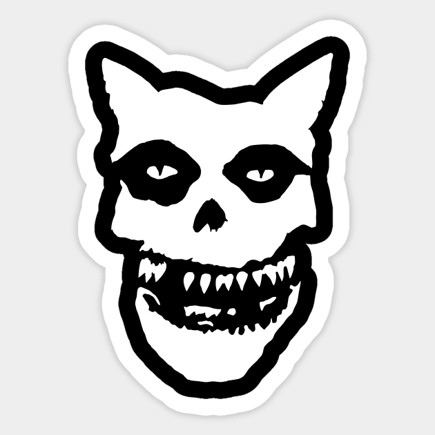 Misfits Cat Sticker by Agras